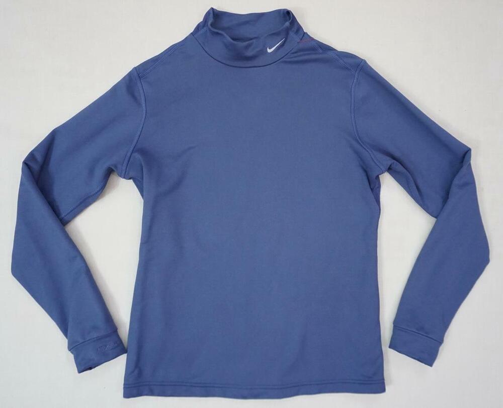 NIKE FITDRY YOUTH L (12-14) LONG SLEEVE ATHLETIC COMPRESSION THERMAL MOC SHIRT